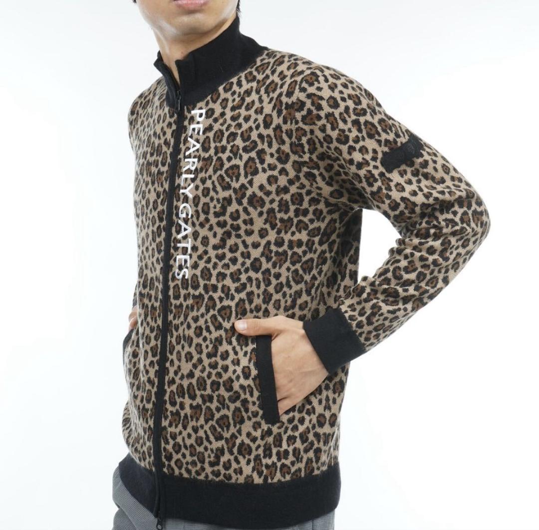 P/G パーリーゲイツ カシミヤ レオパード柄 ダブルジャカードセーター