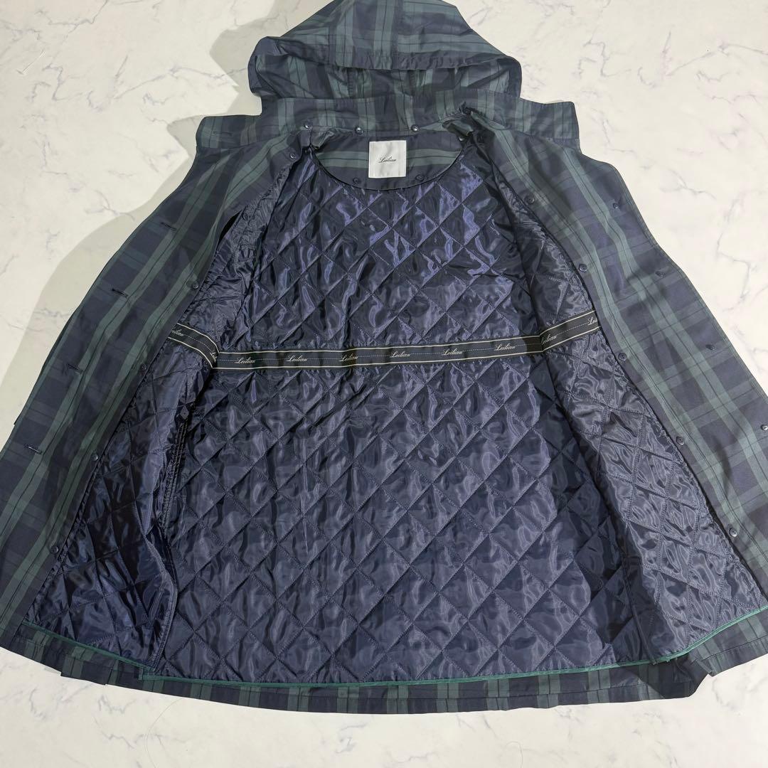 美品　24年　Leilian ライナー付きフーデットコート