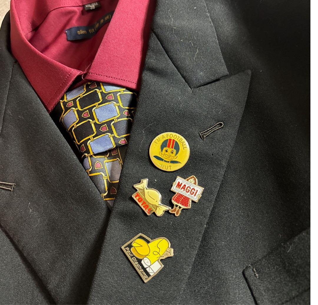 90s vintage レトロセットアップ スーツ ピンズ No.81