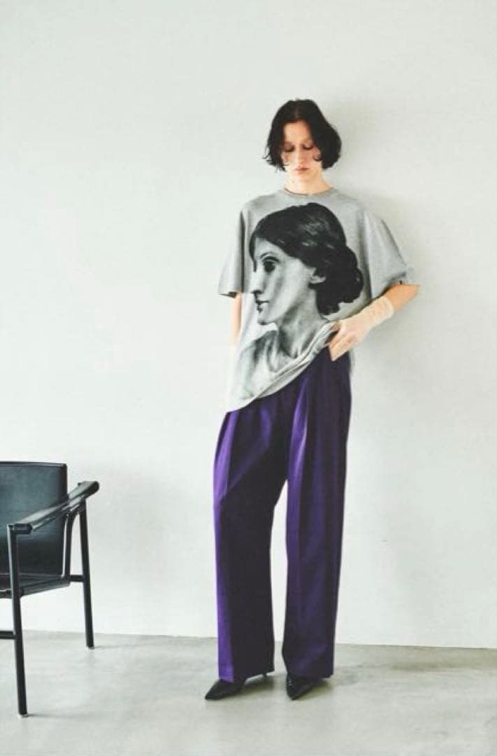 ＜6(ROKU)＞タック パンツ パープル34