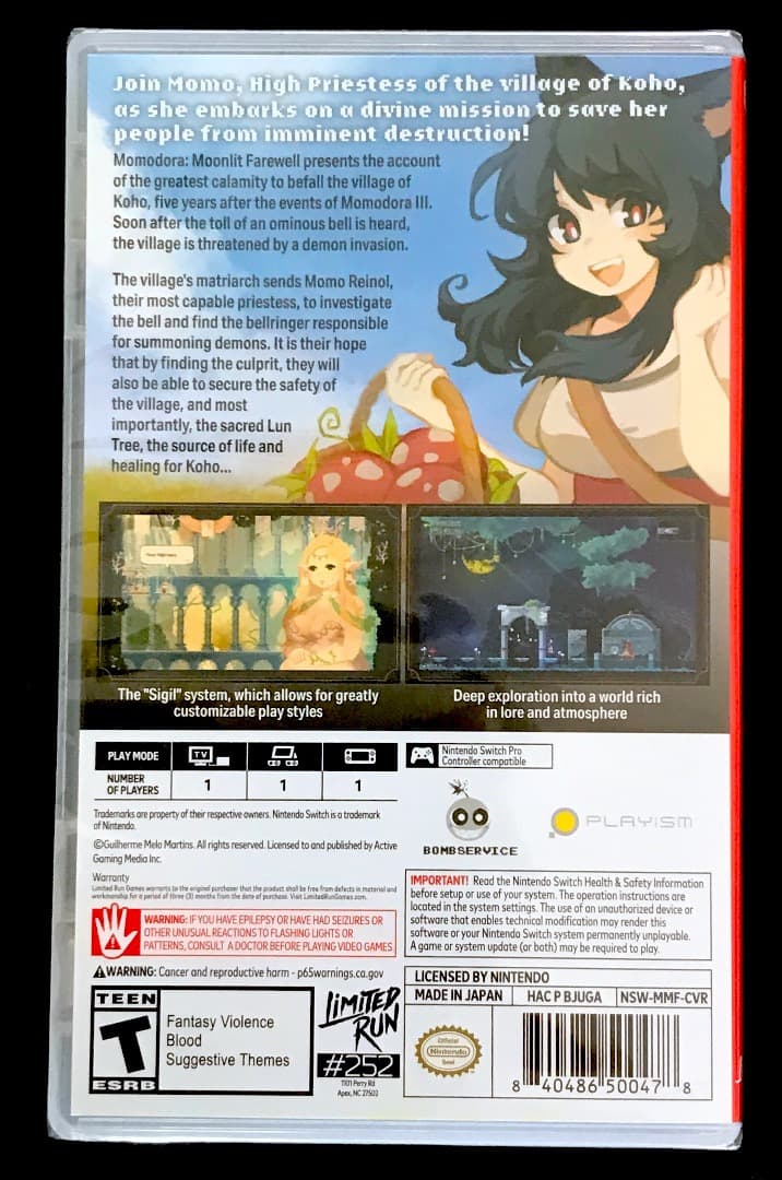 Momodora: 月影のエンドロール switch ニンテンドースイッチ