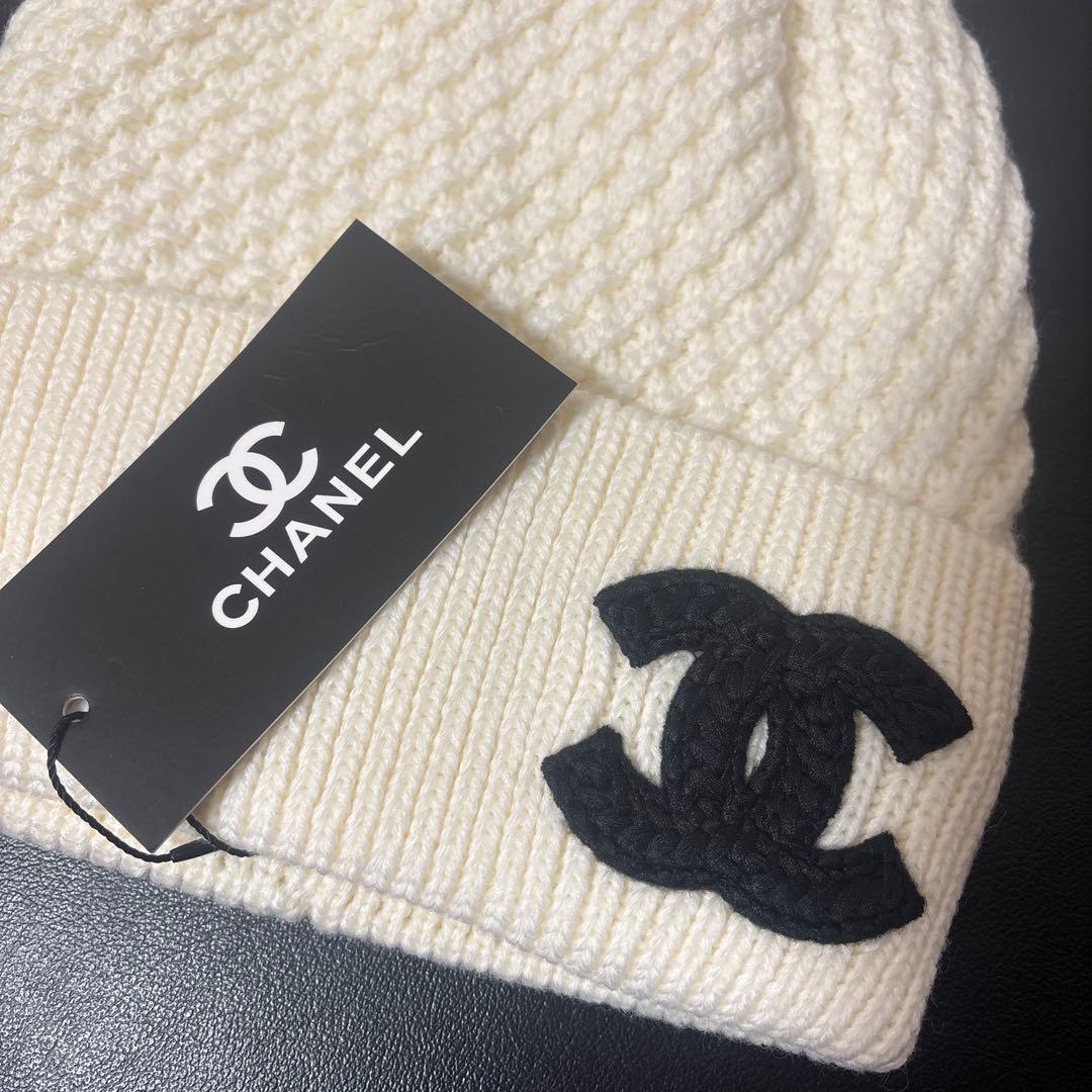 CHANEL あみあみ　ニット帽　ワッチ