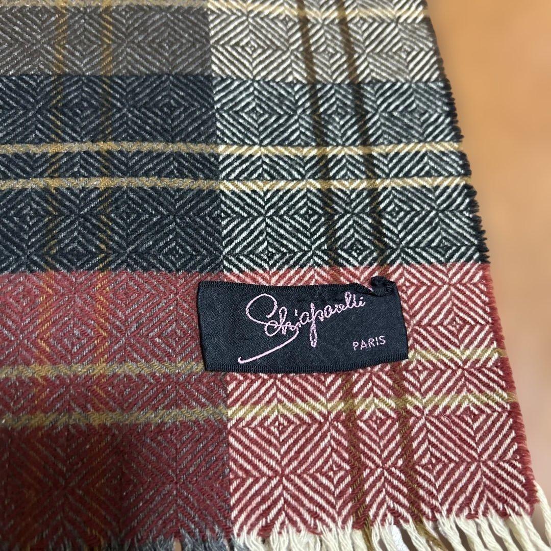 Schiaparelliスキャパレリ カシミヤ　マフラー70'sヴィンテージ