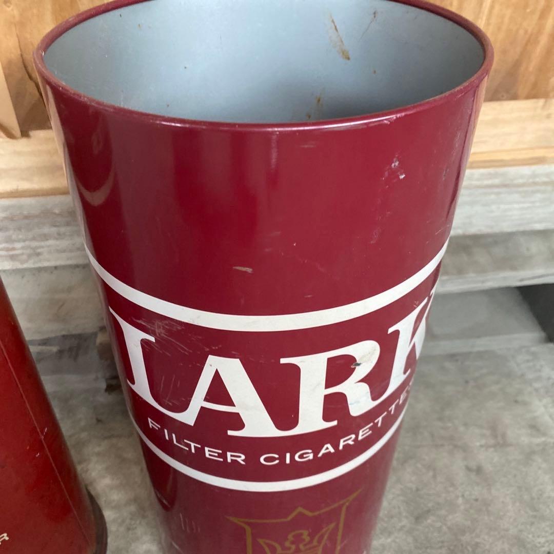 昭和レトロLARK 置き型灰皿 ゴミ箱缶　2個セット　灰皿　ラーク　傘立て