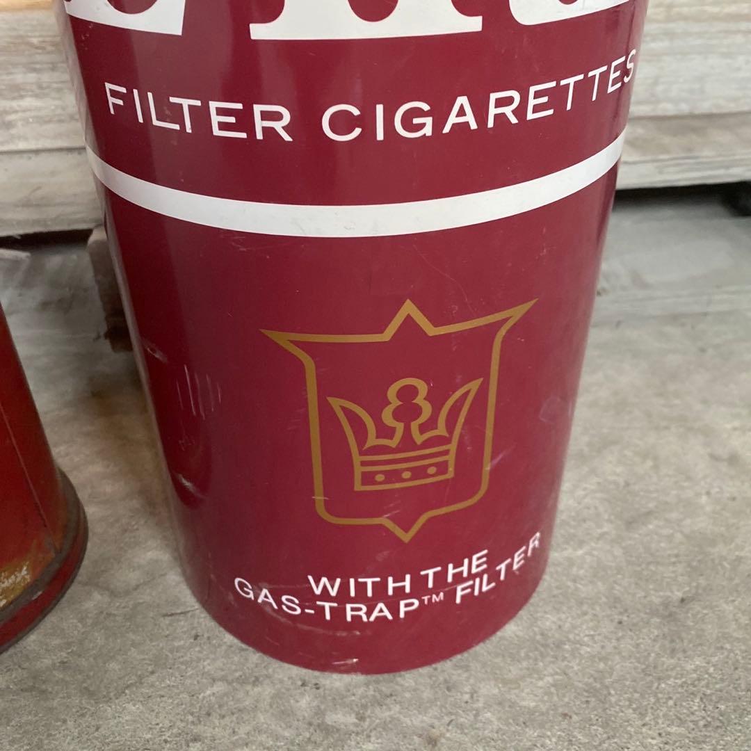 昭和レトロLARK 置き型灰皿 ゴミ箱缶　2個セット　灰皿　ラーク　傘立て