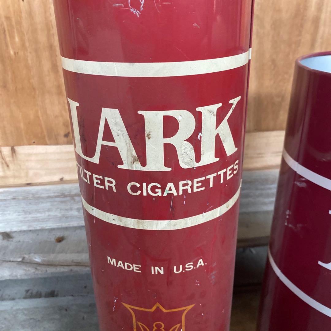 昭和レトロLARK 置き型灰皿 ゴミ箱缶　2個セット　灰皿　ラーク　傘立て