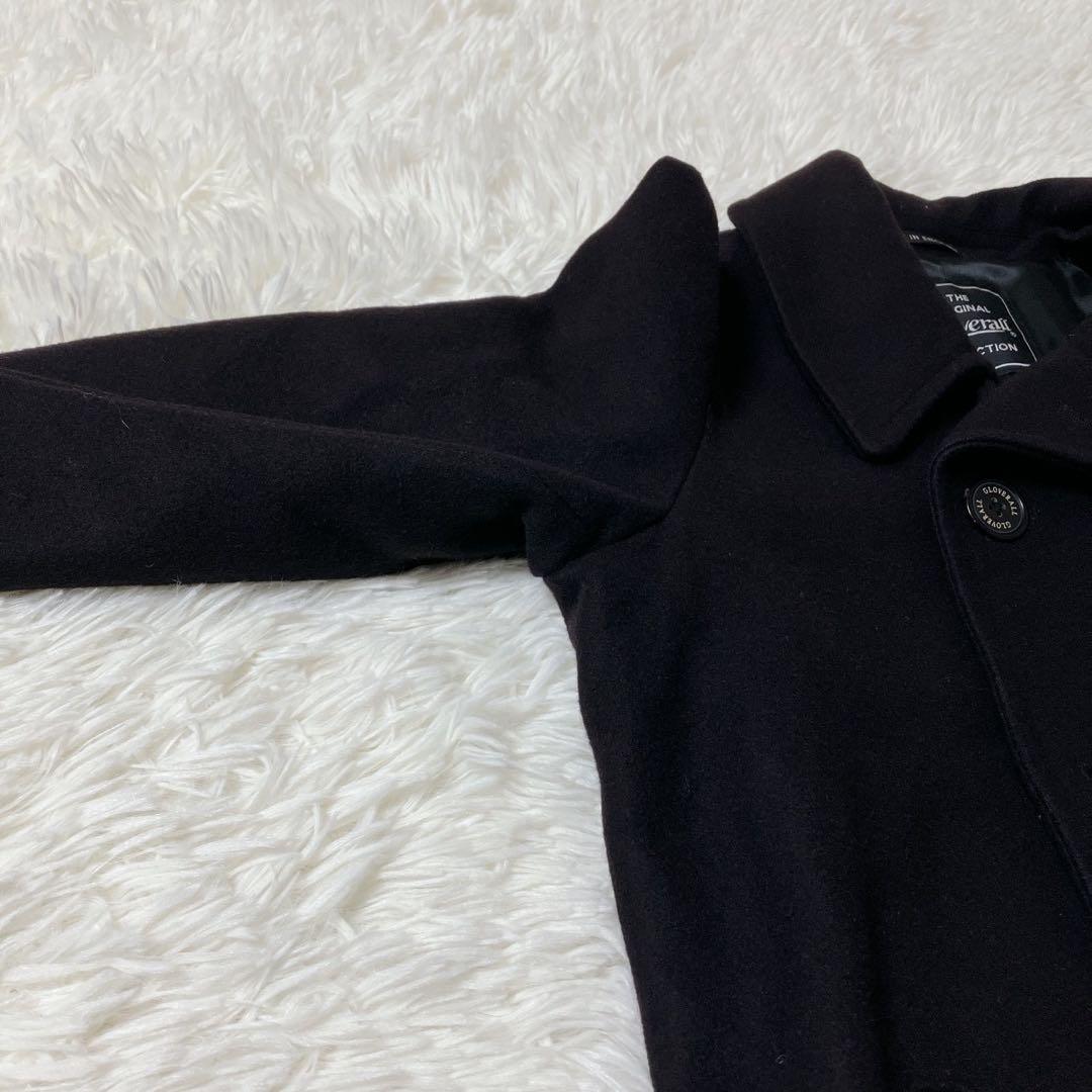 美品 現行 グローバーオール gloverall ピーコート 黒 M ウール
