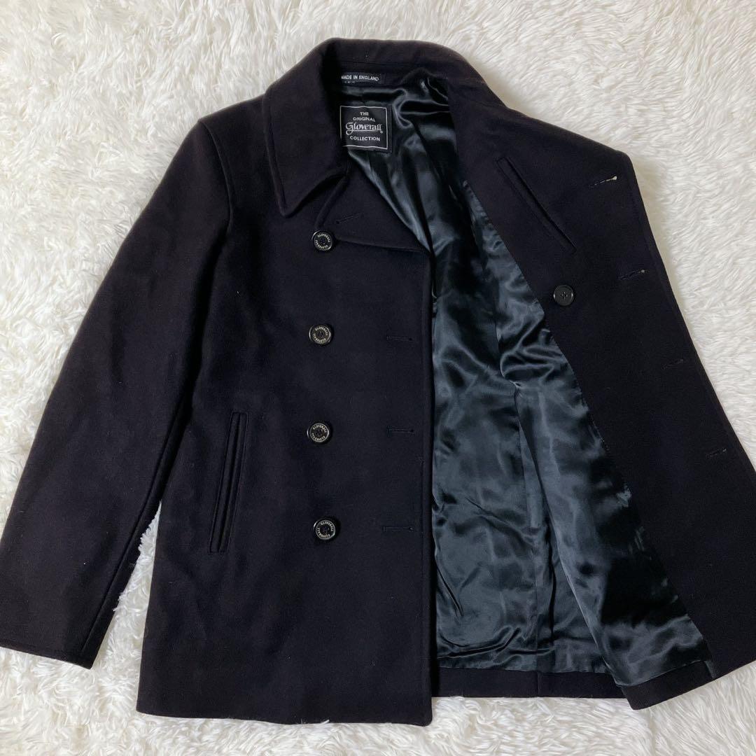 美品 現行 グローバーオール gloverall ピーコート 黒 M ウール