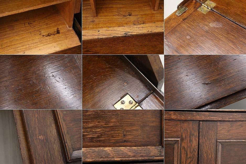 ※ミリカリ 英国 イギリス オーク材 ヴィンテージ ビューロー