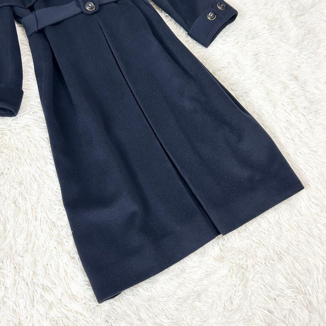 Leilian レリアン 2wayケープカラーチェスターコート ウール カシミヤ