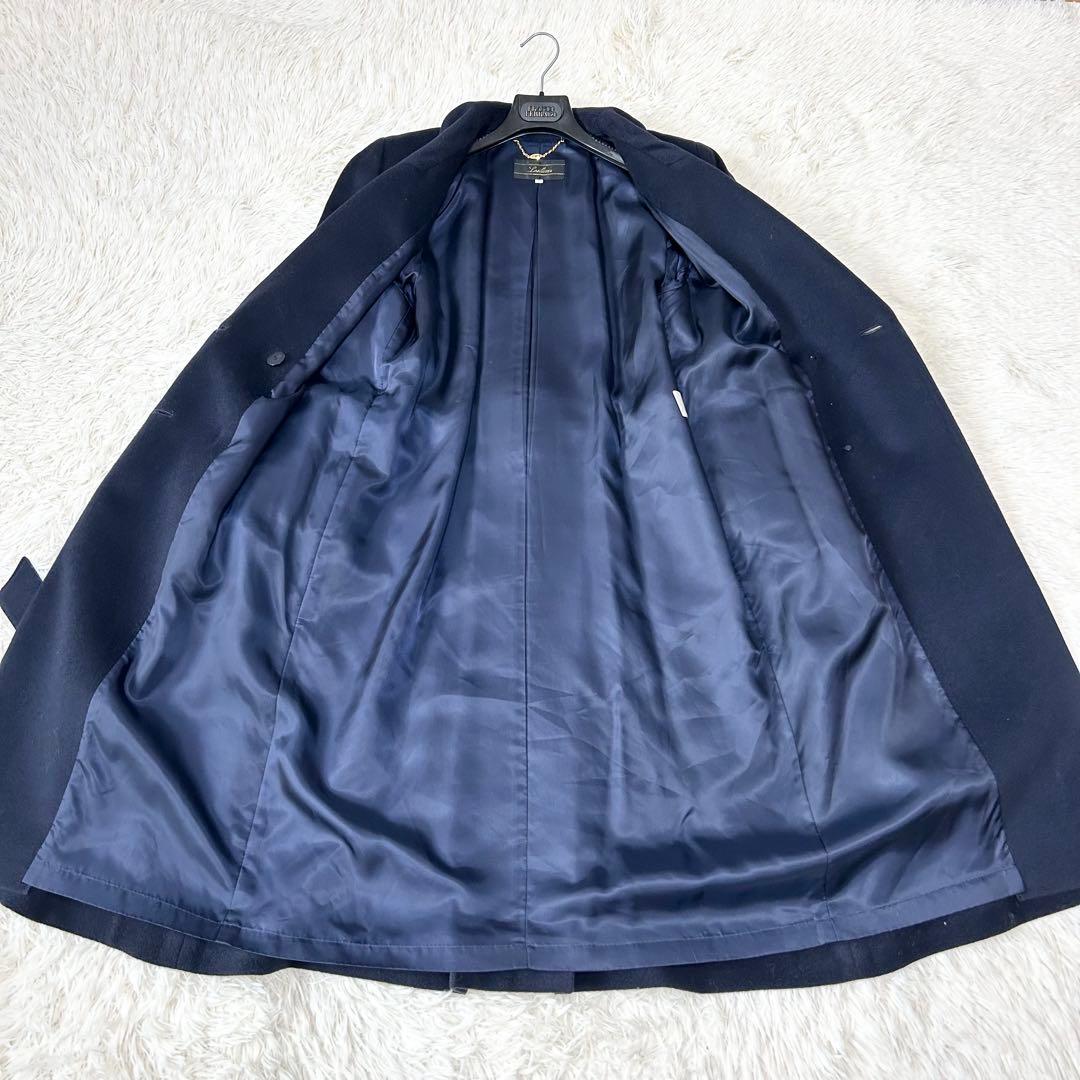 Leilian レリアン 2wayケープカラーチェスターコート ウール カシミヤ