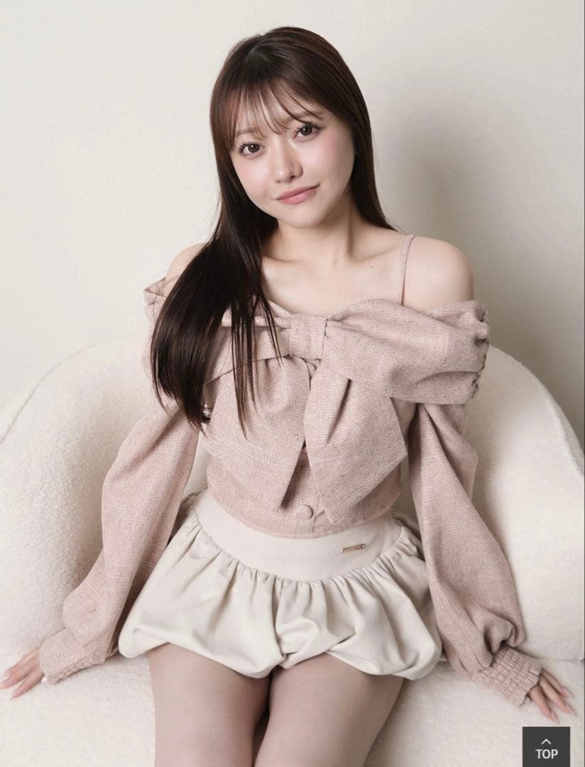 lip service リボンオフショルロングスリーブトップス