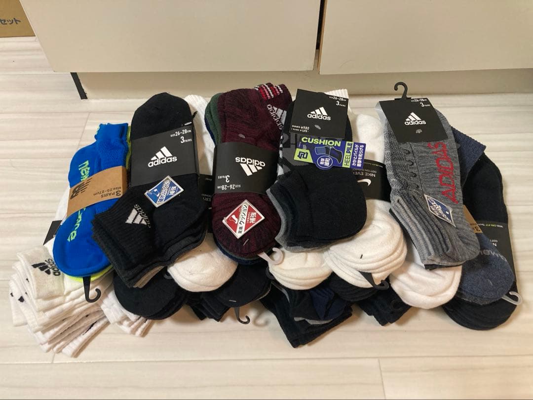 スポーツソックス　まとめ売り大量66足セット　NIKE adidas 等