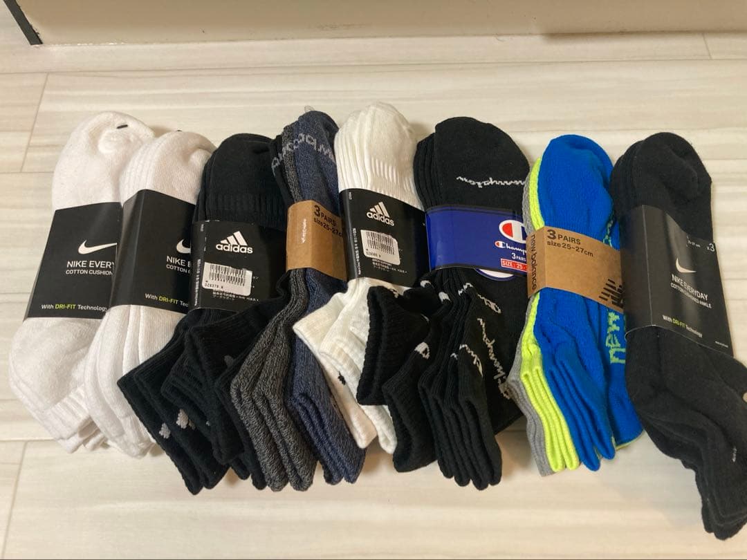 スポーツソックス　まとめ売り大量66足セット　NIKE adidas 等
