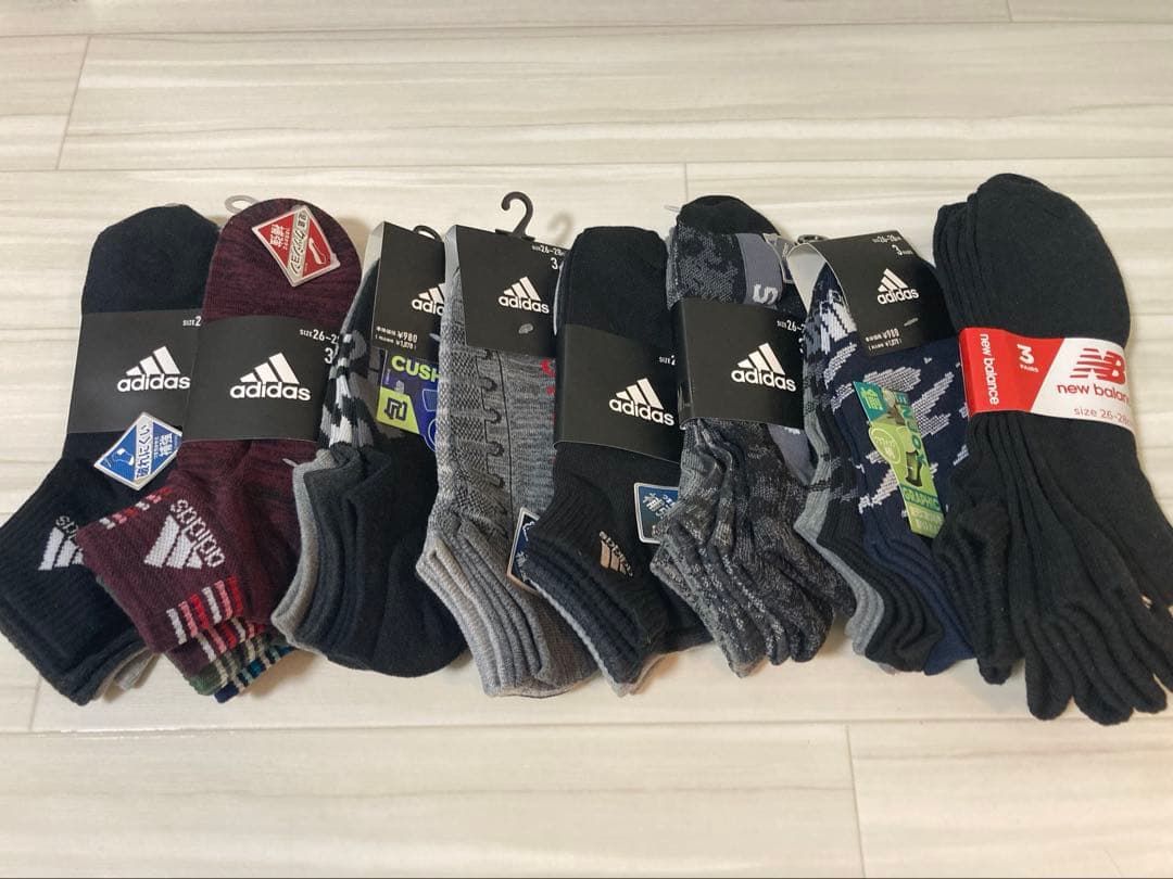 スポーツソックス　まとめ売り大量66足セット　NIKE adidas 等