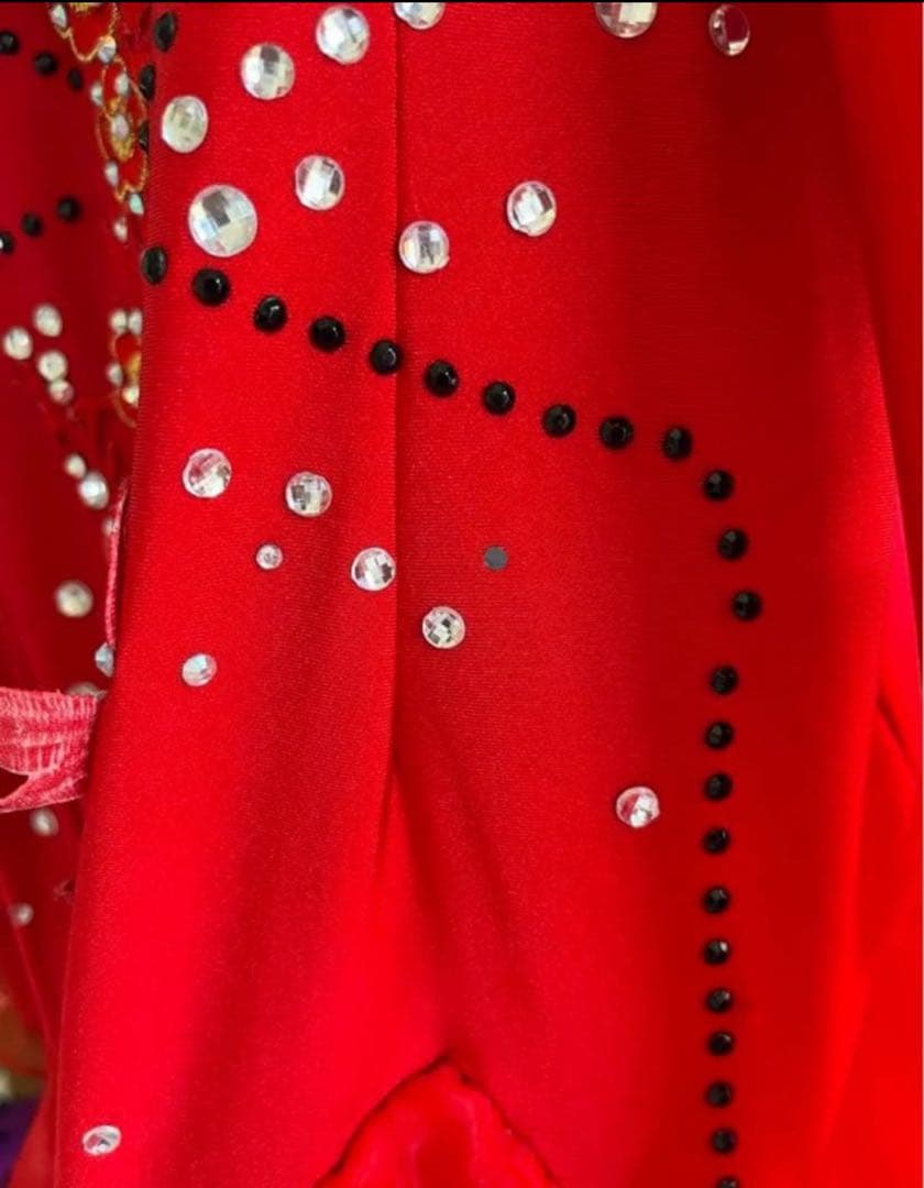 社交ダンス パーティードレス 赤