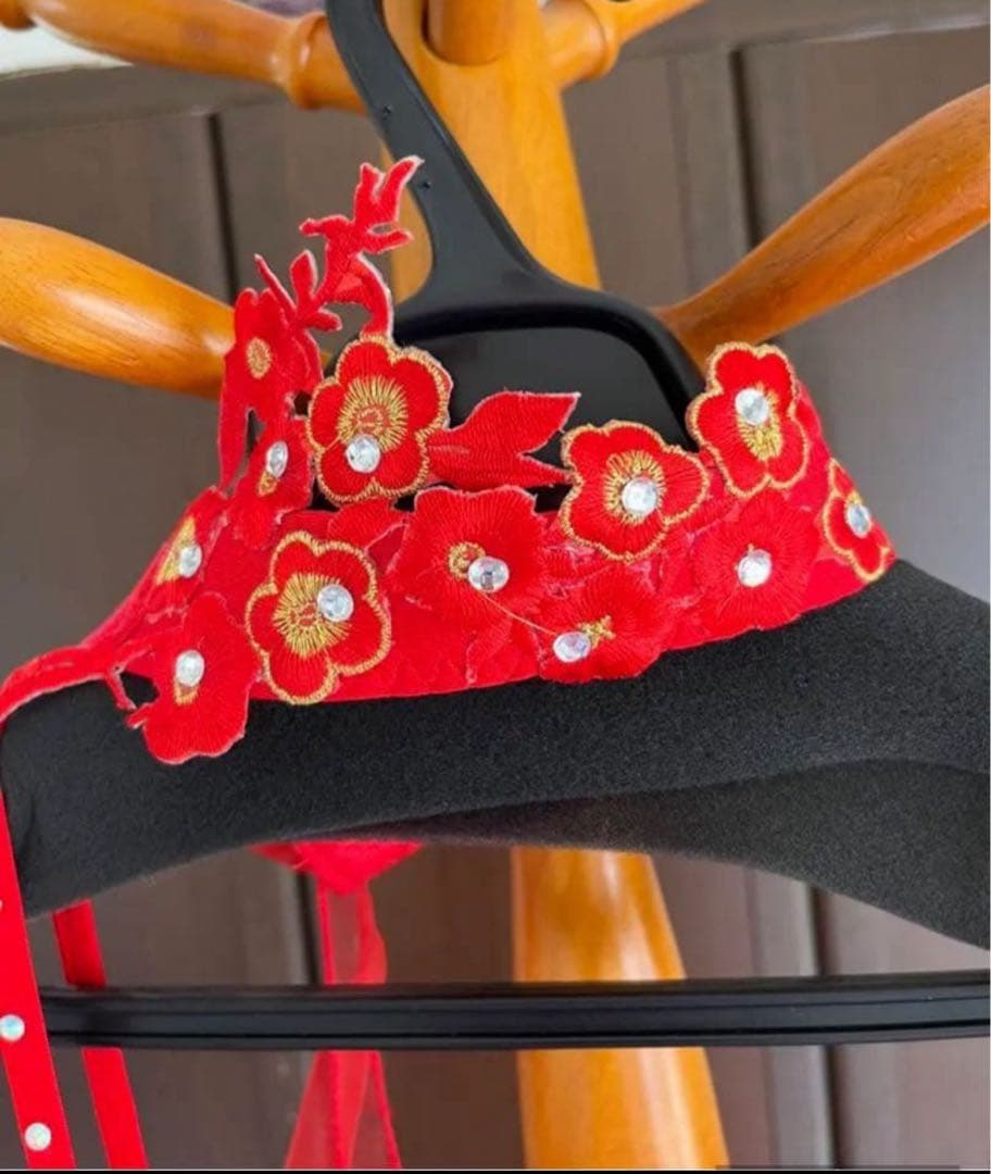 社交ダンス パーティードレス 赤