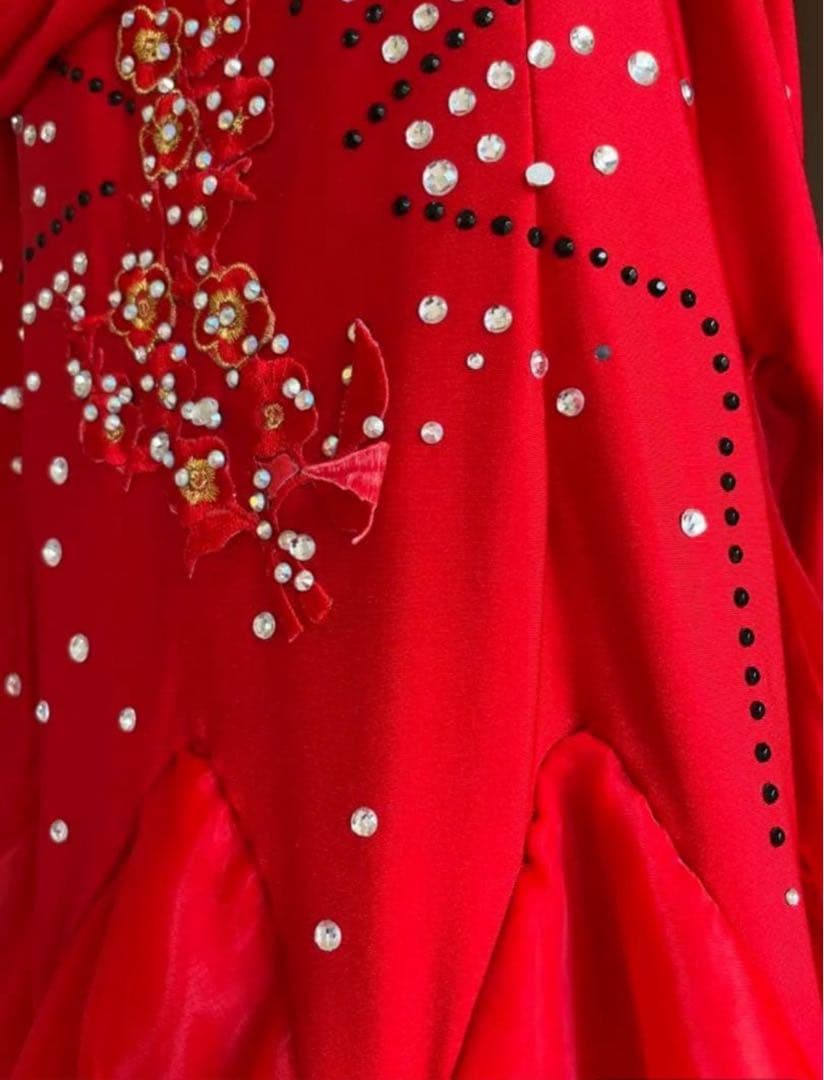 社交ダンス パーティードレス 赤