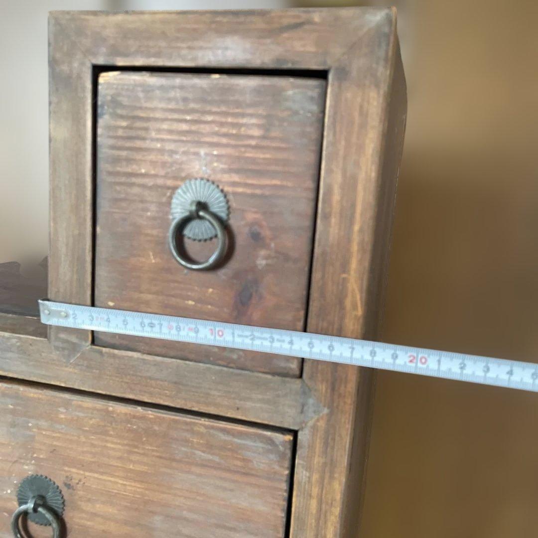 階段タンス　高さ約75.7cm 幅約72cm