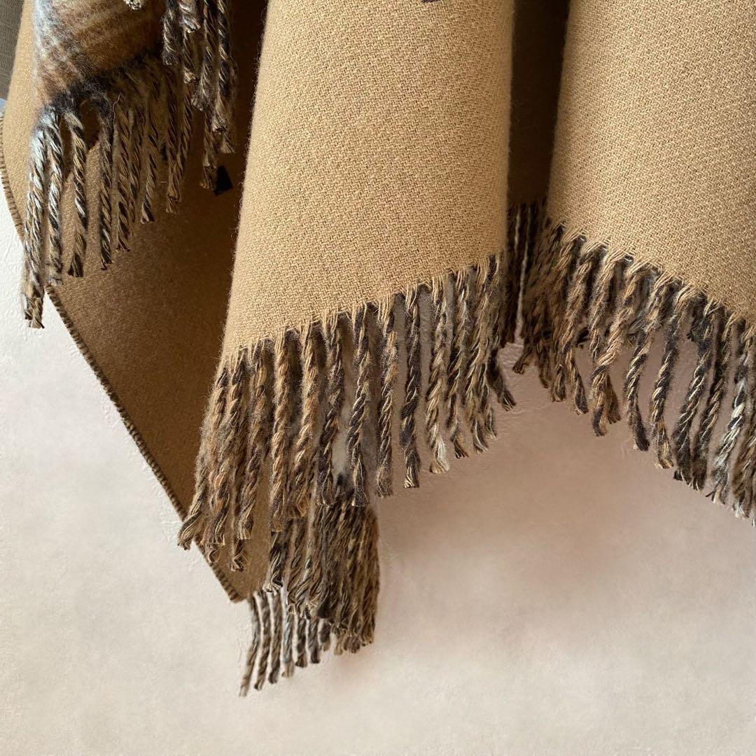 新品 GUCCI リバーシブル GG ウールポンチョ メンズ レディース