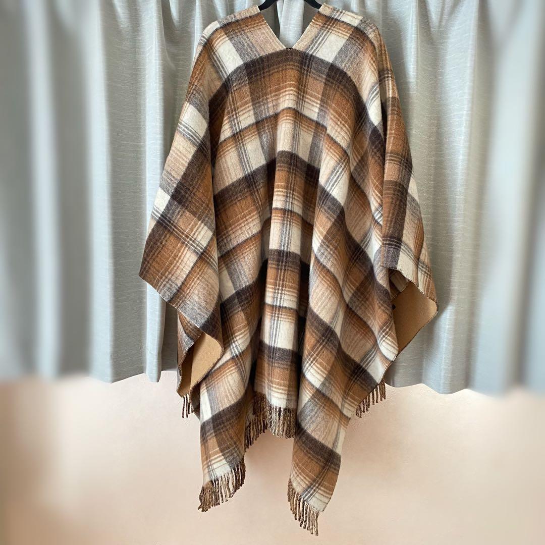 新品 GUCCI リバーシブル GG ウールポンチョ メンズ レディース