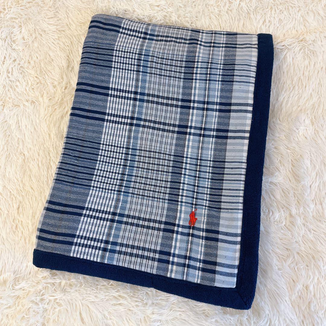 【新品タグ付き】POLO ラルフローレン ブランケットチェック柄片面ガーゼ生地