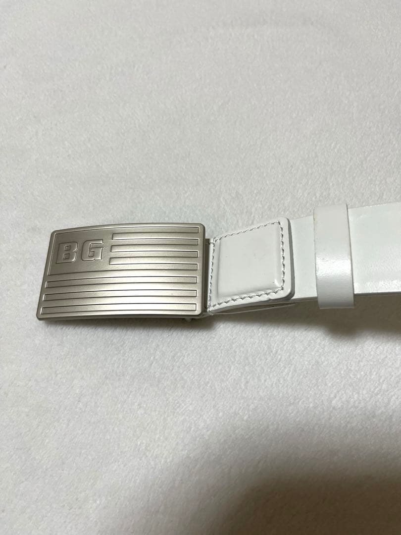 【BRIEFING】ホワイトレザーゴルフベルト＊メンズベルト＊ブリーフィング