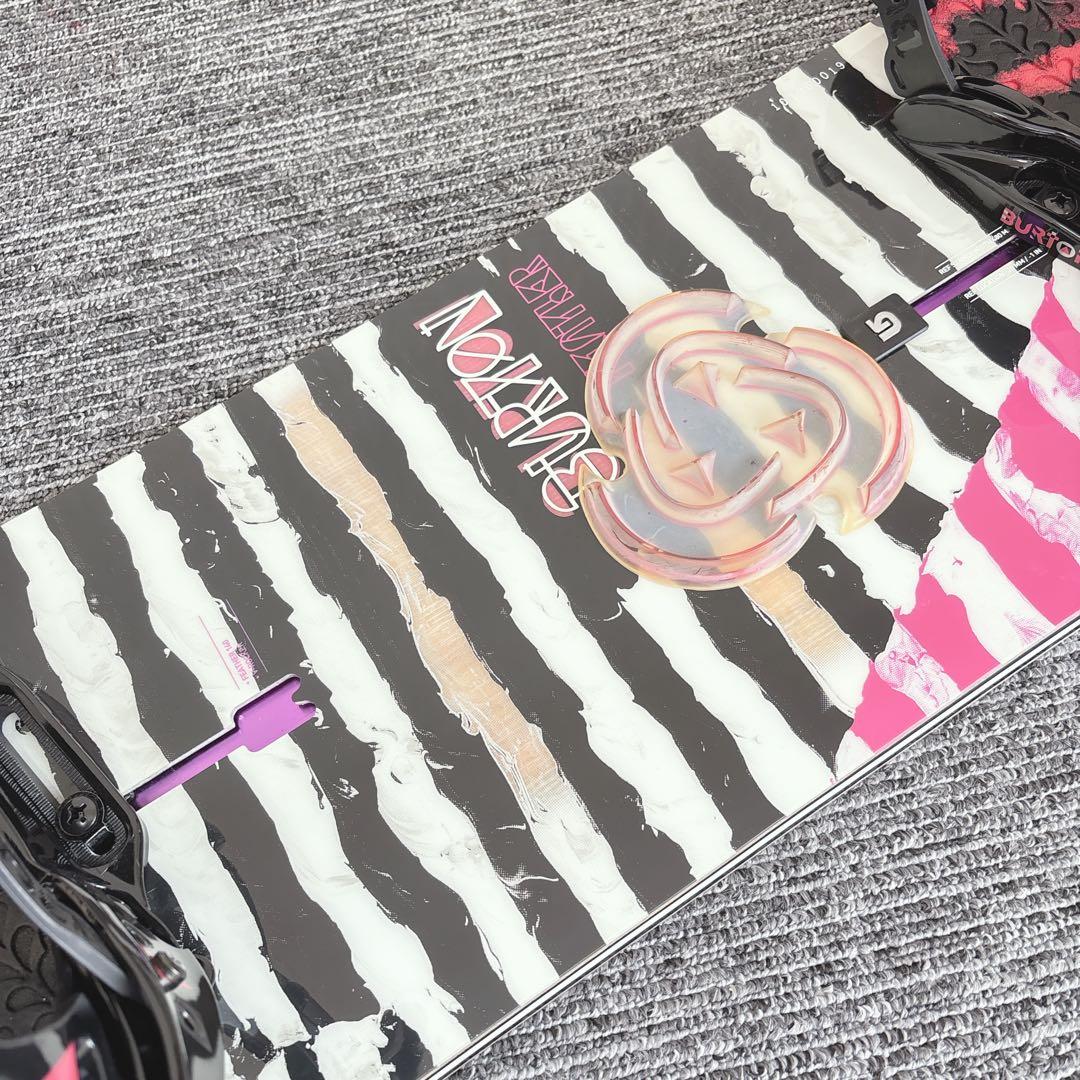 52美品❗️超豪華❗️バートン レディース スノーボードセット★140cm+ビン付