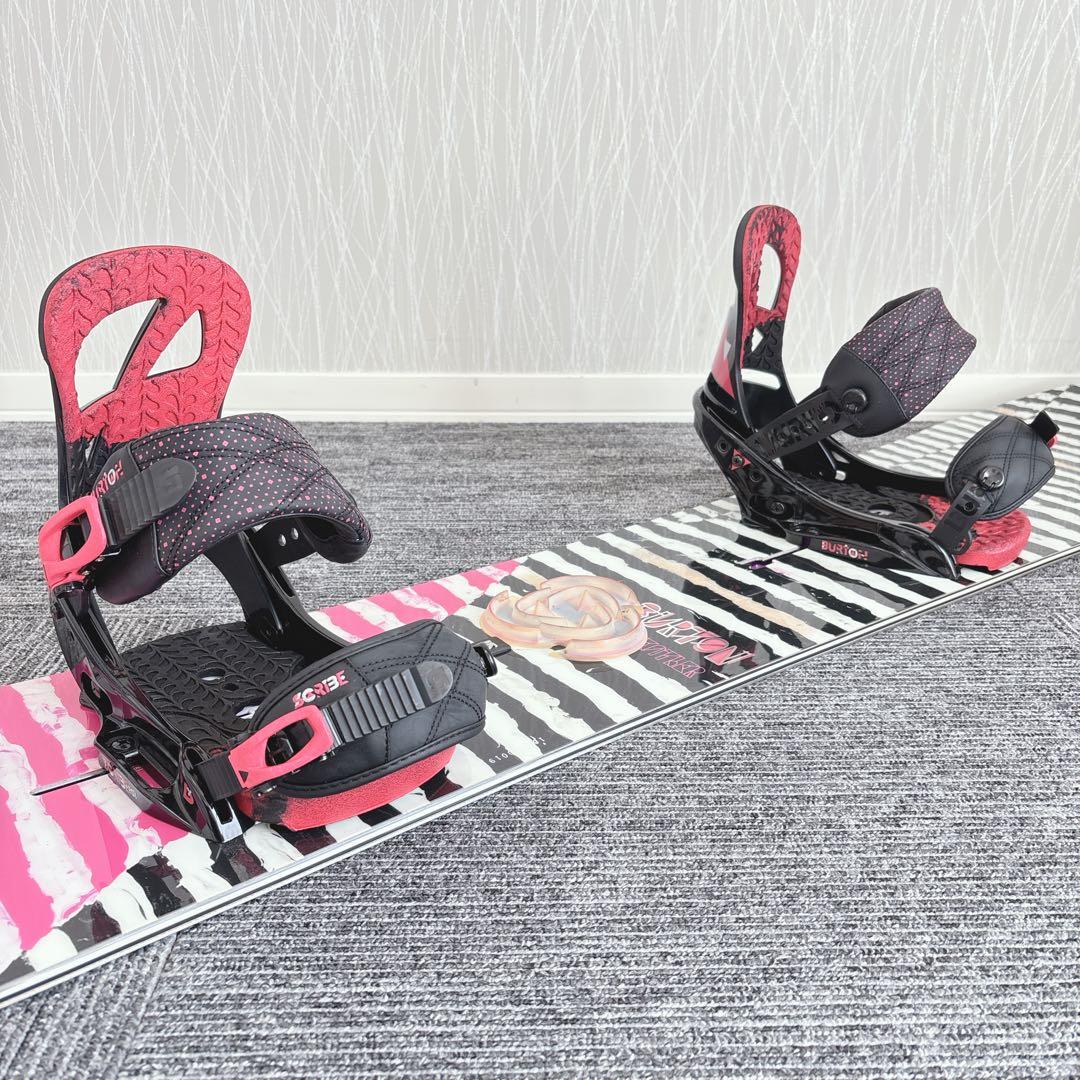 52美品❗️超豪華❗️バートン レディース スノーボードセット★140cm+ビン付