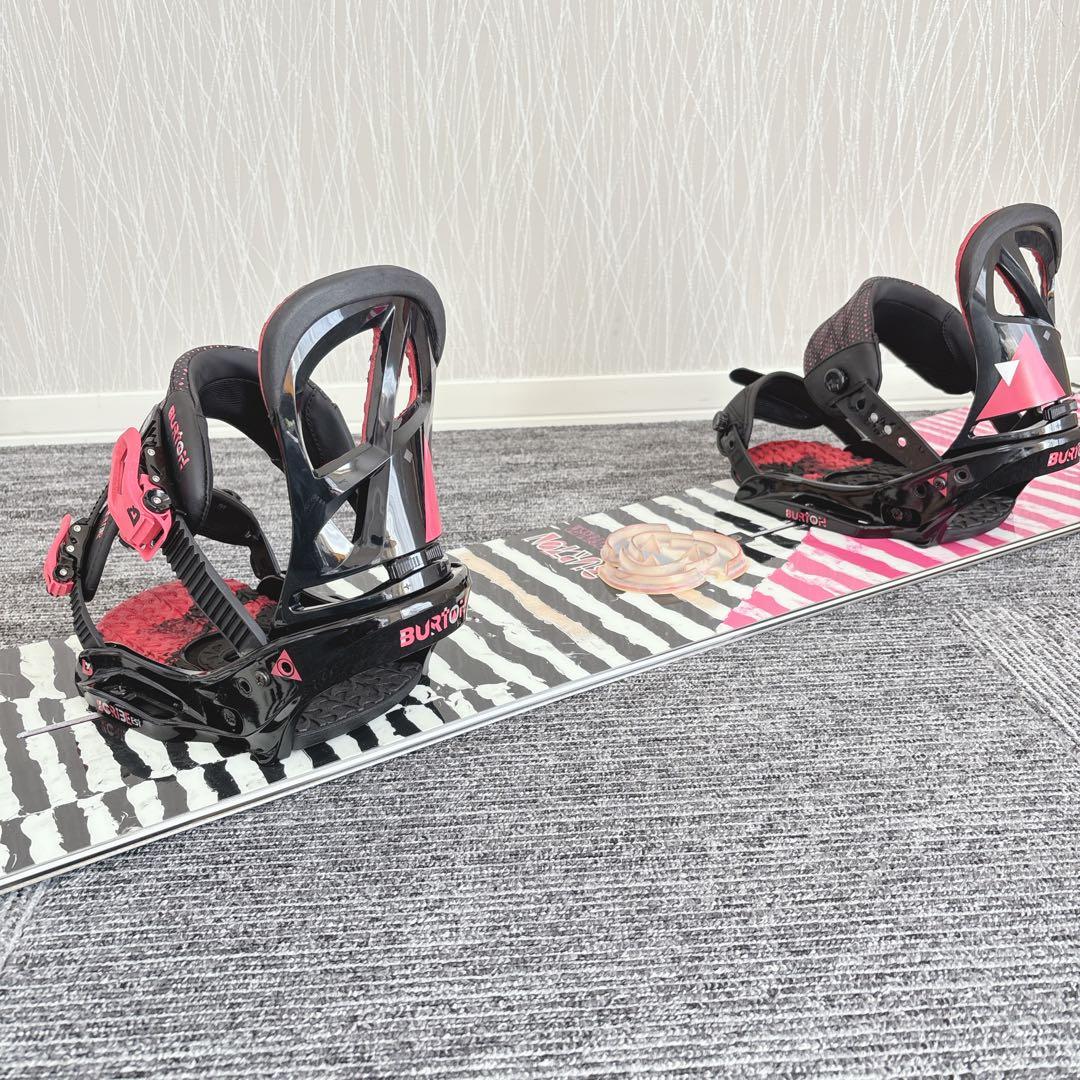 52美品❗️超豪華❗️バートン レディース スノーボードセット★140cm+ビン付