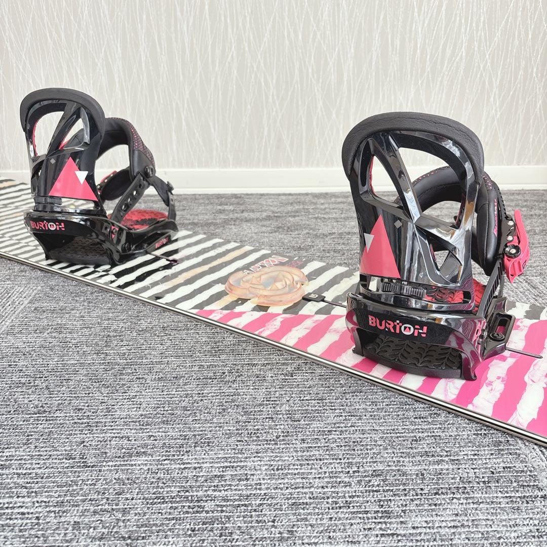 52美品❗️超豪華❗️バートン レディース スノーボードセット★140cm+ビン付