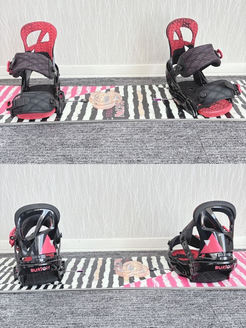 52美品❗️超豪華❗️バートン レディース スノーボードセット★140cm+ビン付