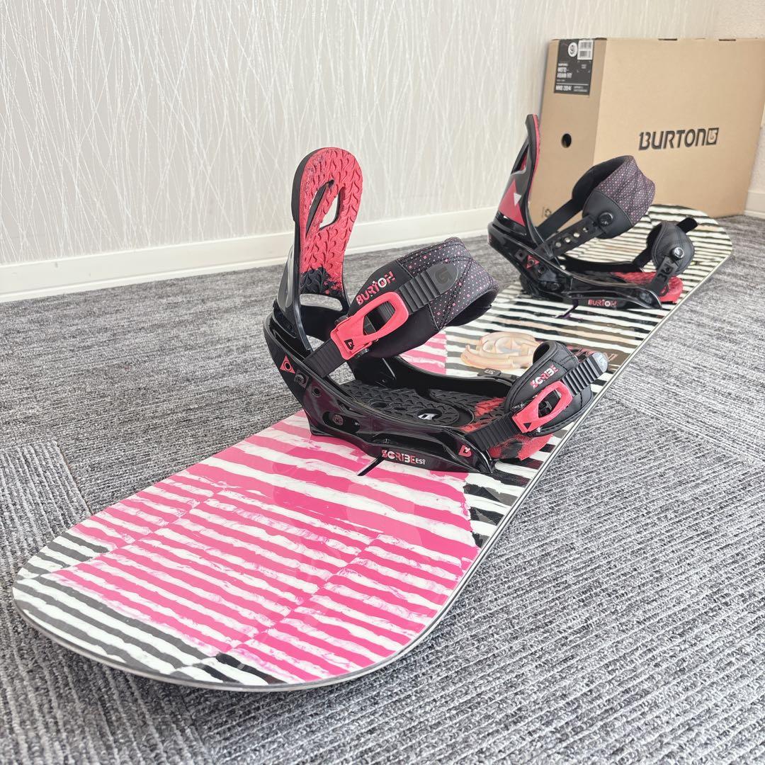 52美品❗️超豪華❗️バートン レディース スノーボードセット★140cm+ビン付