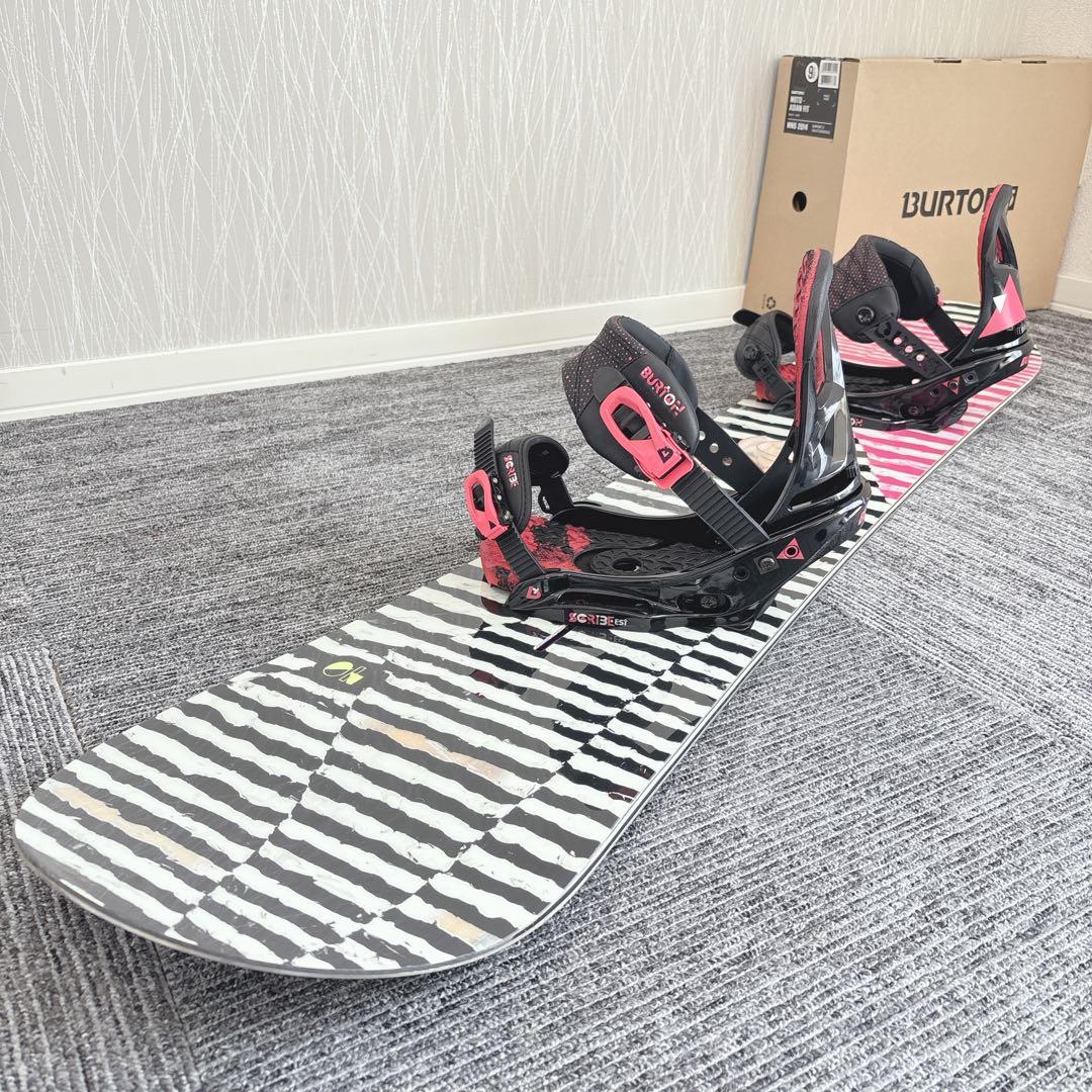 52美品❗️超豪華❗️バートン レディース スノーボードセット★140cm+ビン付