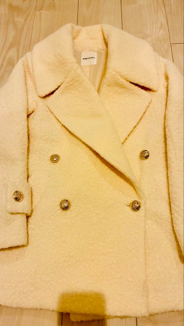 REDYAZEL レディアゼル ボアダブルミドルコート オフホワイト