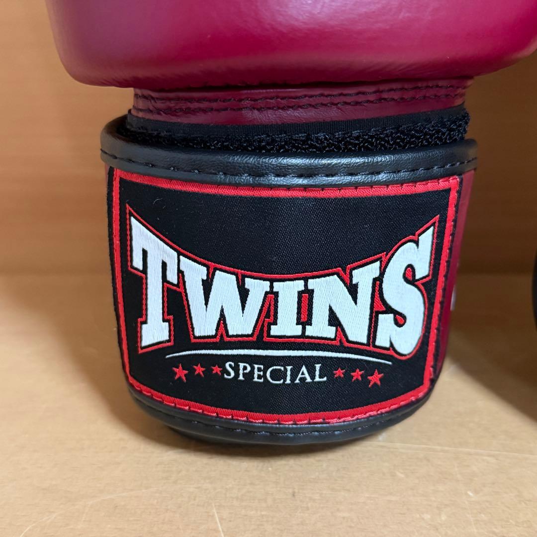 【美品】TWINS ツインズ ボクシング グローブ 8oz 本革 ワインレッド