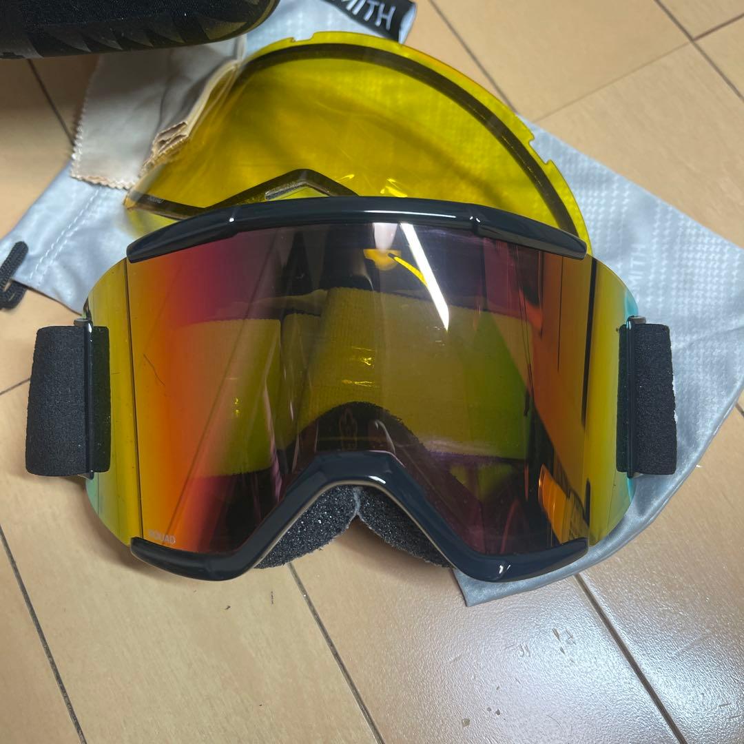 SMITH SQUAD BLACK ゴーグル　スノボ