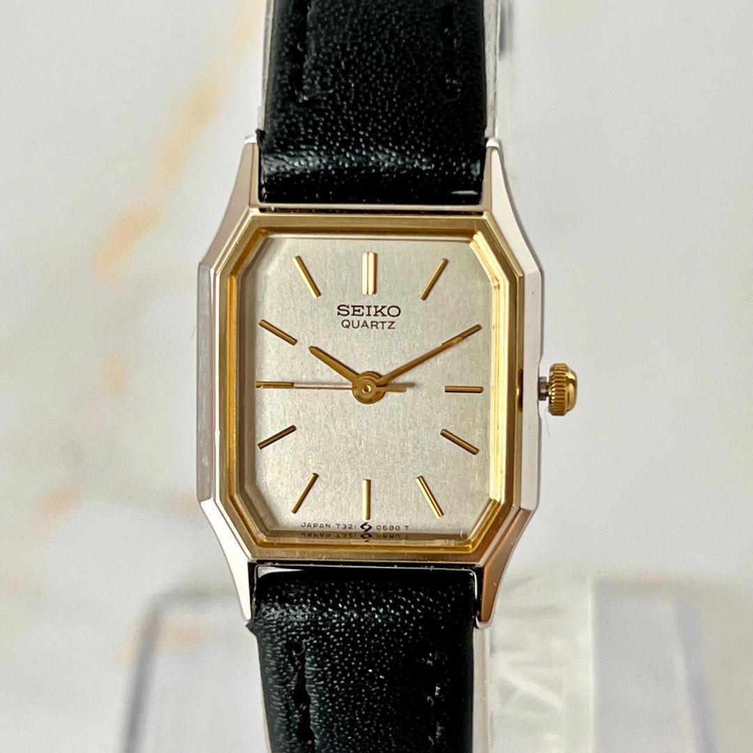 【稼働品】SEIKO レディース 腕時計 オクタゴン 諏訪精工舎製 クォーツ