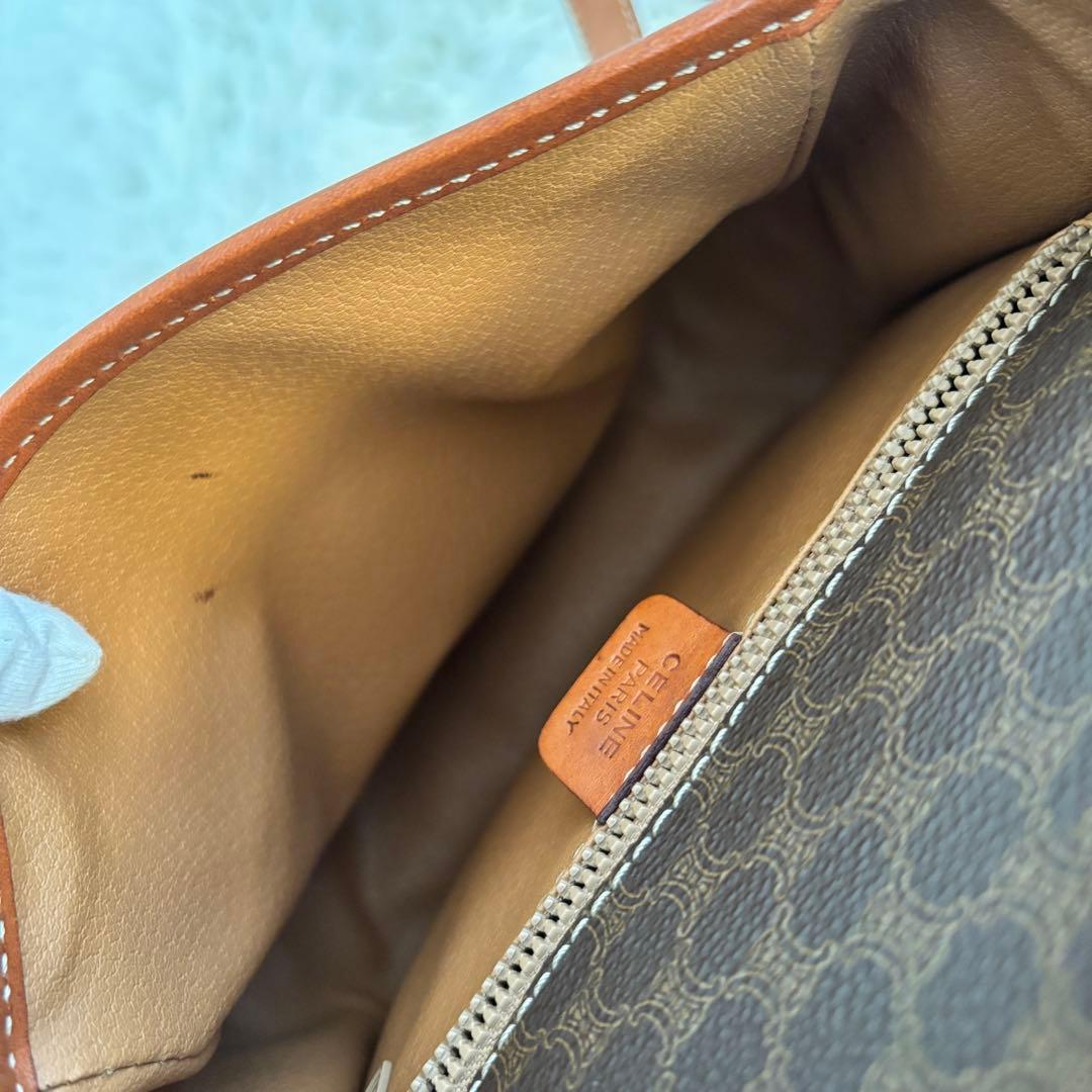 鑑定済美品セリーヌCELINEマカダム柄ショルダーバッグ ヴィンテージトリオンフ