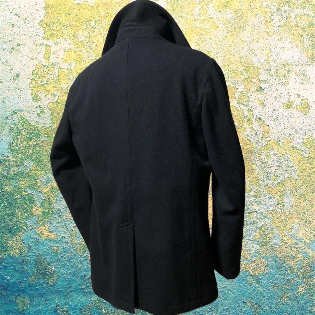 超美品 NEW YORKER ニューヨーカー ウール Pコート ビジネスコート