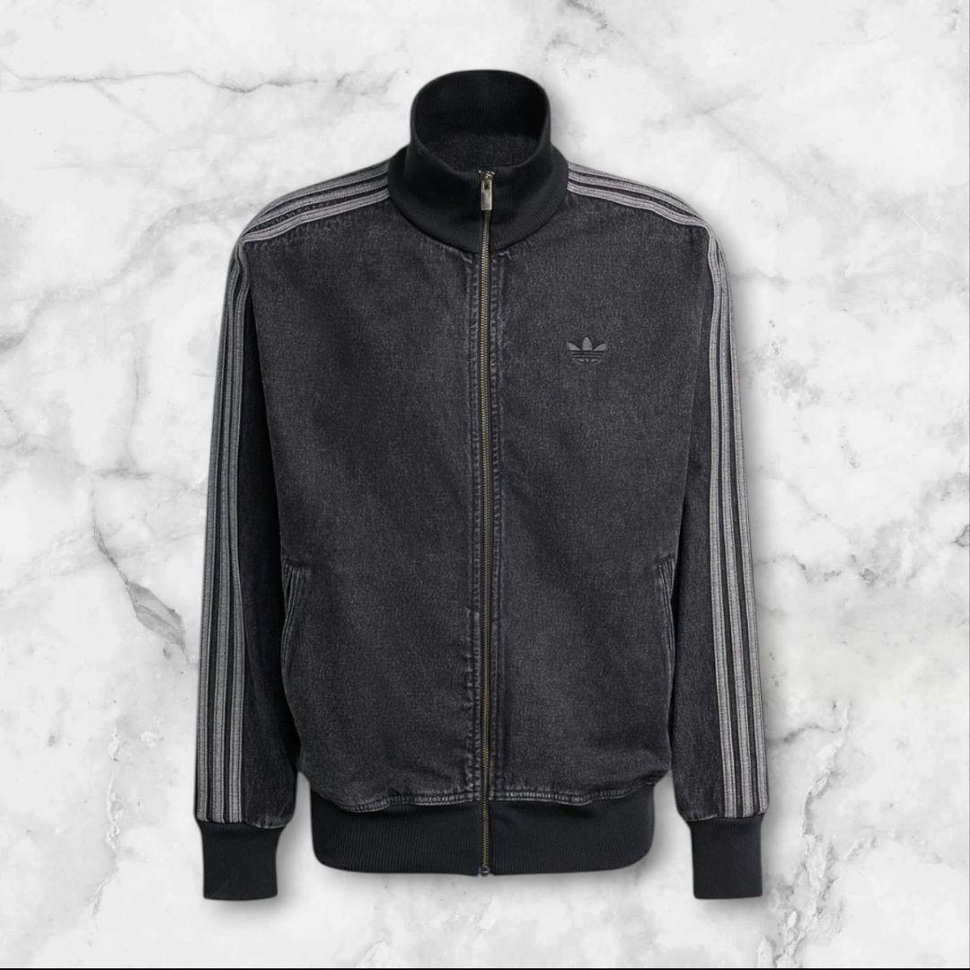 XL アディダス adidas デニム トラック ジャケットファイアーバード黒