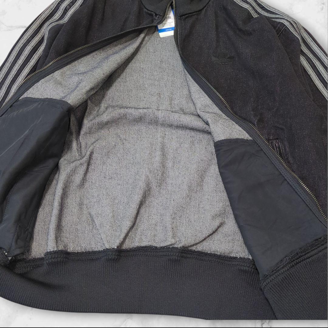 XL アディダス adidas デニム トラック ジャケットファイアーバード黒