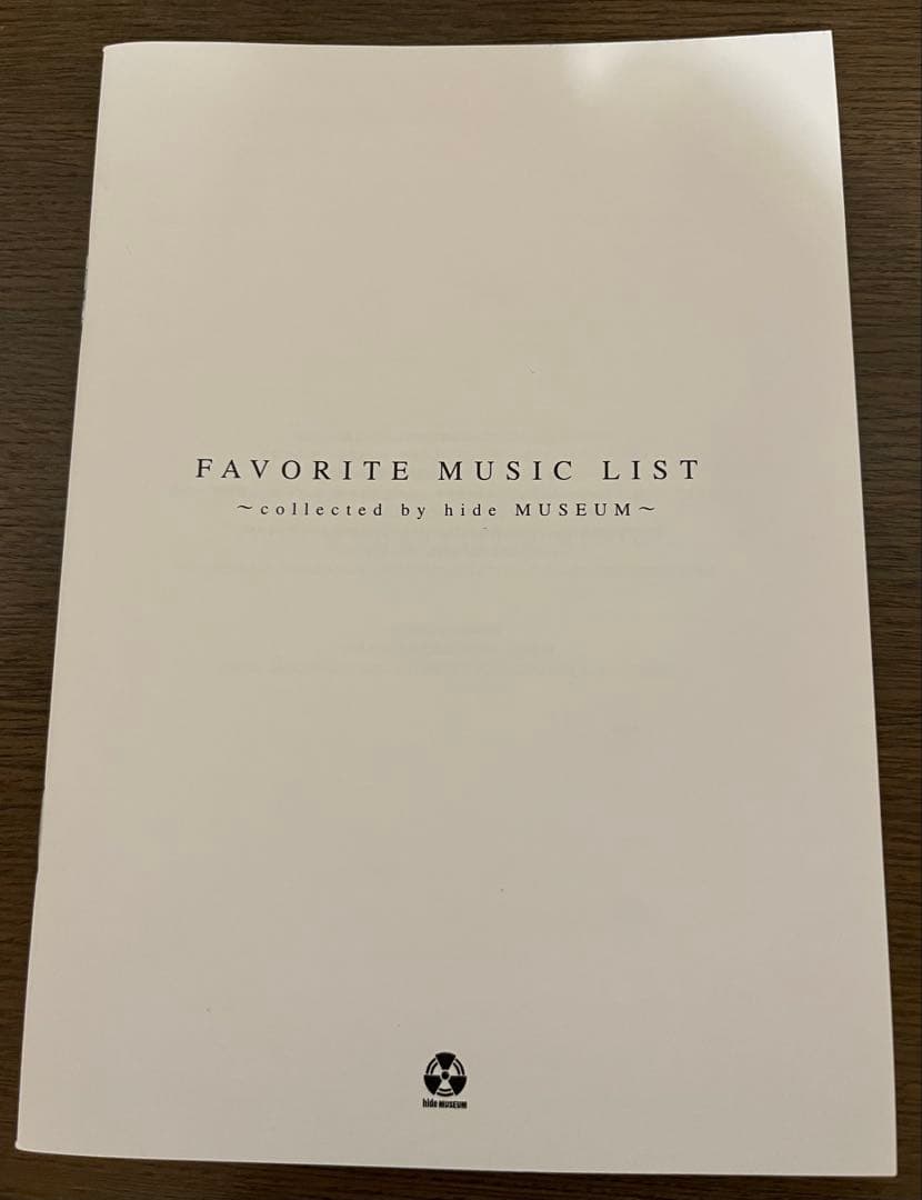 【希少】hide MUSEUM 限定配布 FAVORITE MUSIC LIST