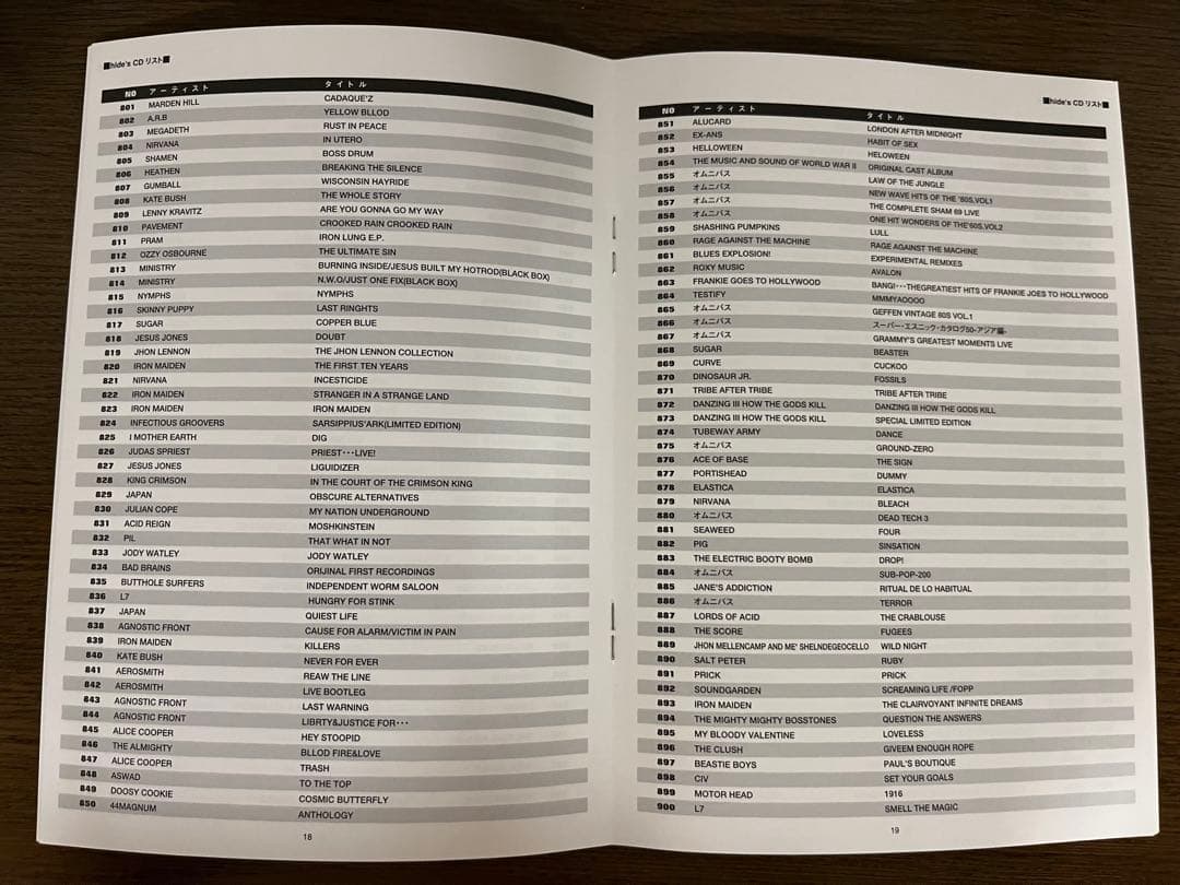 【希少】hide MUSEUM 限定配布 FAVORITE MUSIC LIST