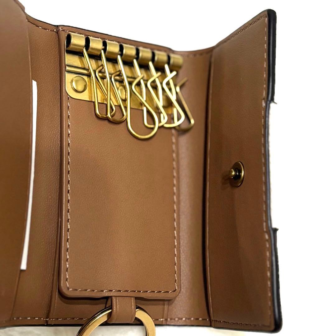 [極美品]COACH コーチ6 リング キー ケース・ホース アンド キャリッジ