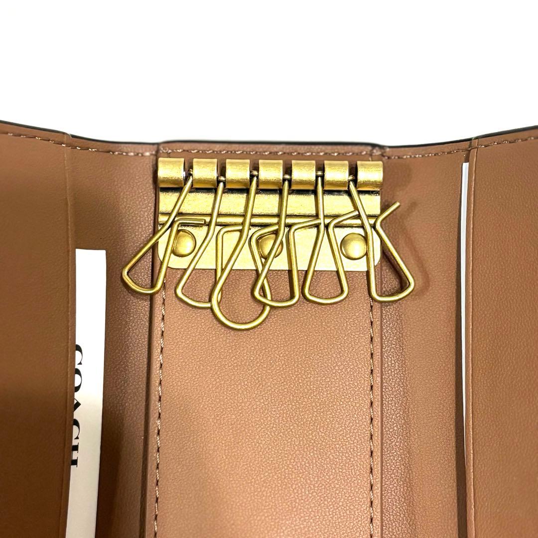 [極美品]COACH コーチ6 リング キー ケース・ホース アンド キャリッジ