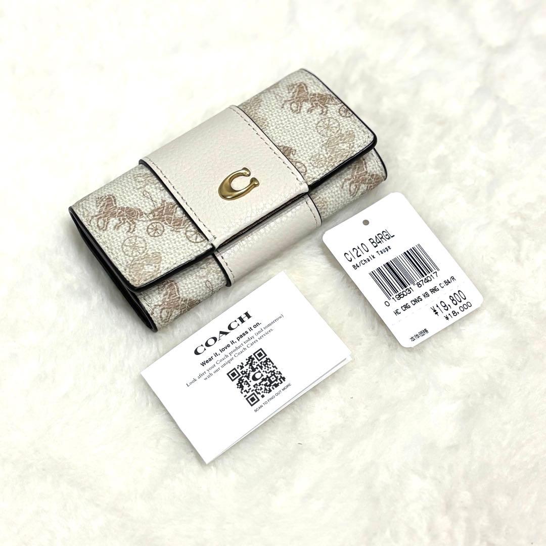 [極美品]COACH コーチ6 リング キー ケース・ホース アンド キャリッジ