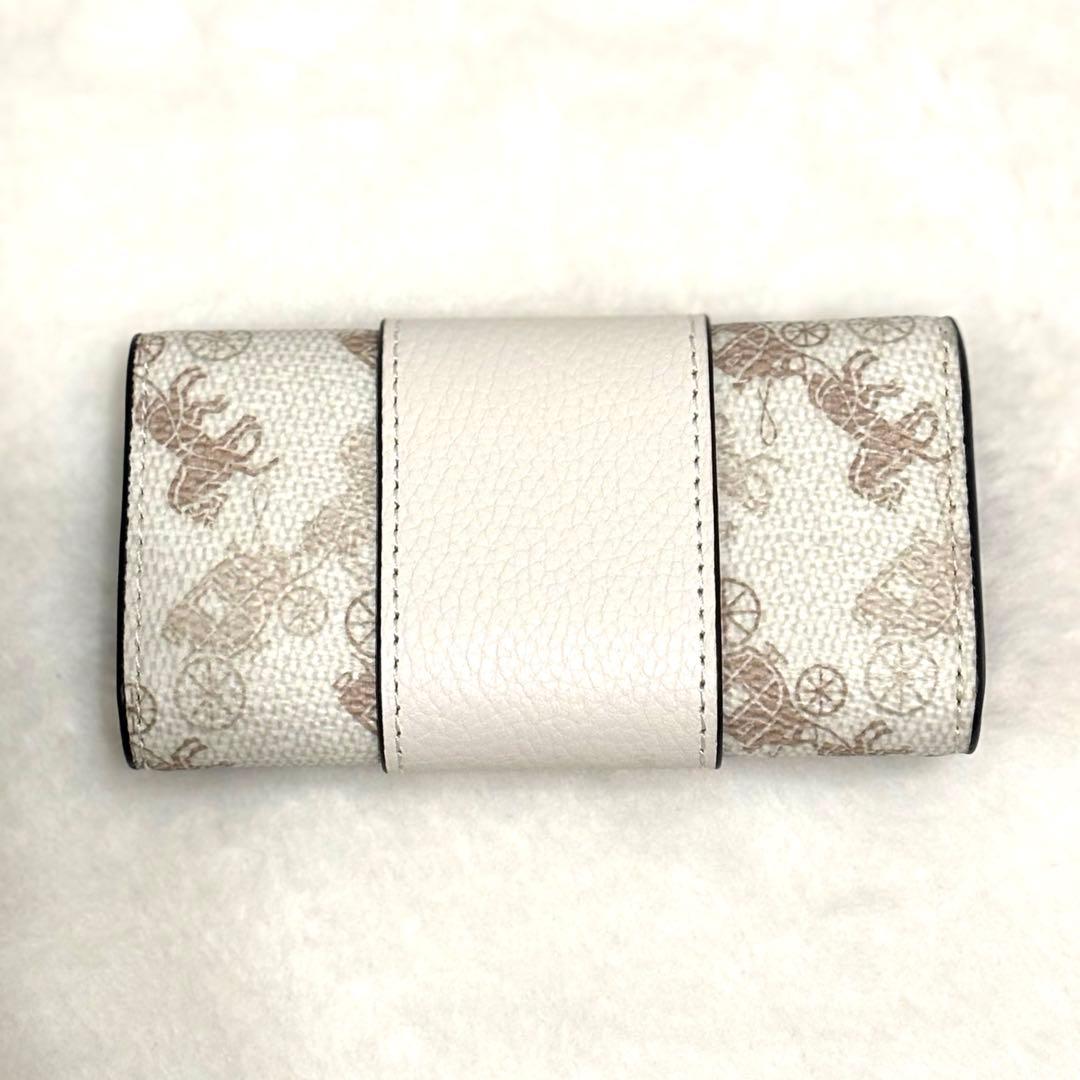 [極美品]COACH コーチ6 リング キー ケース・ホース アンド キャリッジ