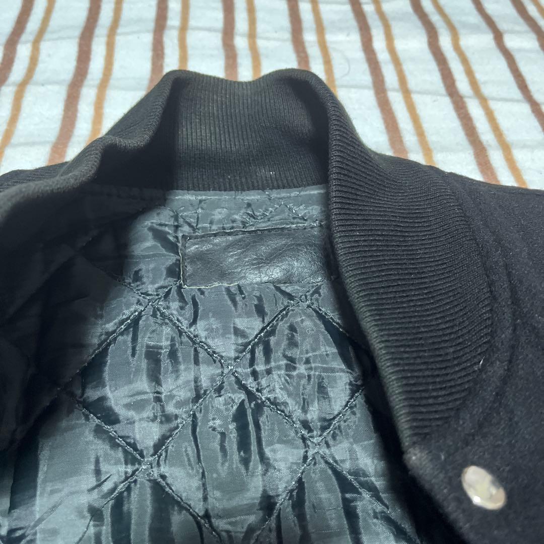 百*哉様 ブラックレザースタジャン　古着　ヴィンテージ