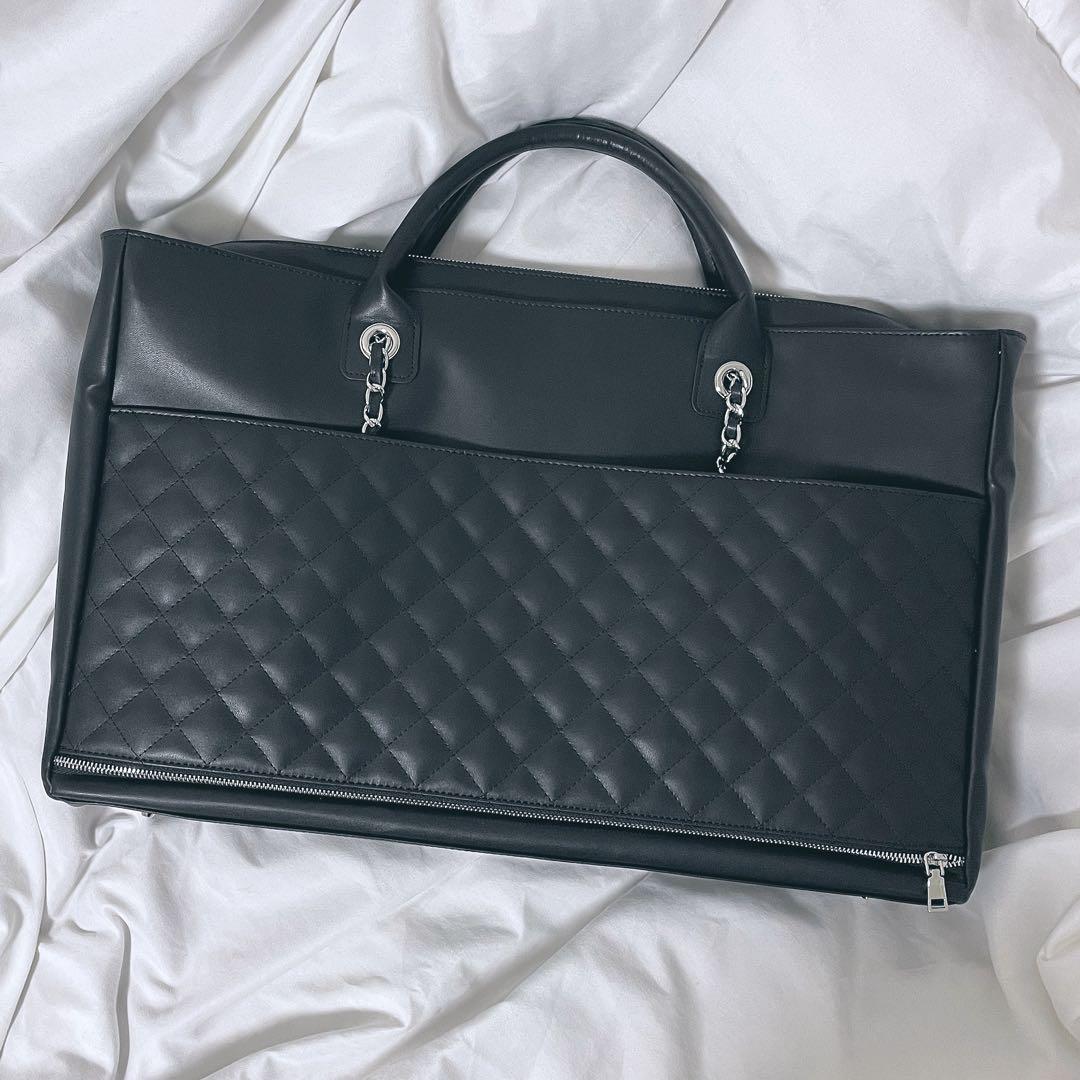 Darich DDキルティングワイドマルチトートバッグ BLK